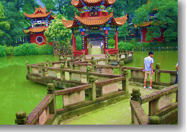 Nine-turn bridge of Jiashan Temple